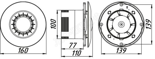 Вытяжной вентилятор потолочный Awenta Astro WXA100 Вытяжной вентилятор потолочный Awenta Astro WXA100