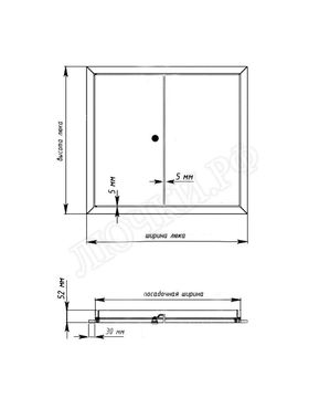 Люк сантехнический Элит усиленный 1 мм нажимной 2 створки Люк сантехнический Элит усиленный 1 мм нажимной 2 створки