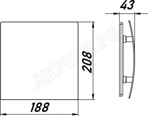 Панель для вентиляторов Awenta System+, Escudo, 125 Панель для вентиляторов Awenta System+, Escudo, 125